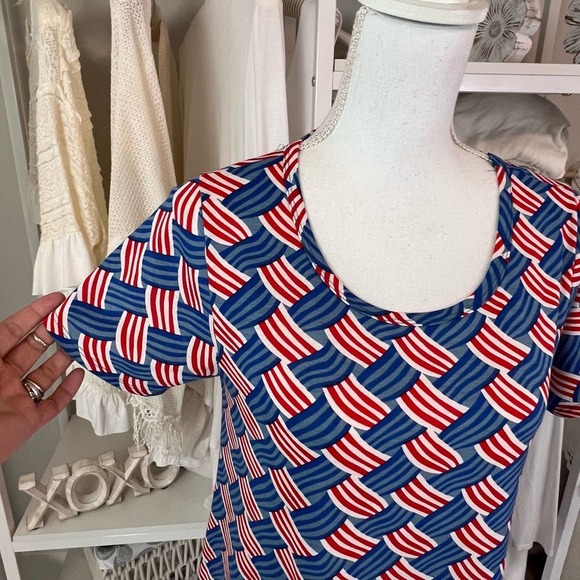 *Lularoe Women's Size Small Dress Patriotic fourth of July #1064 - Picture 11 of 13